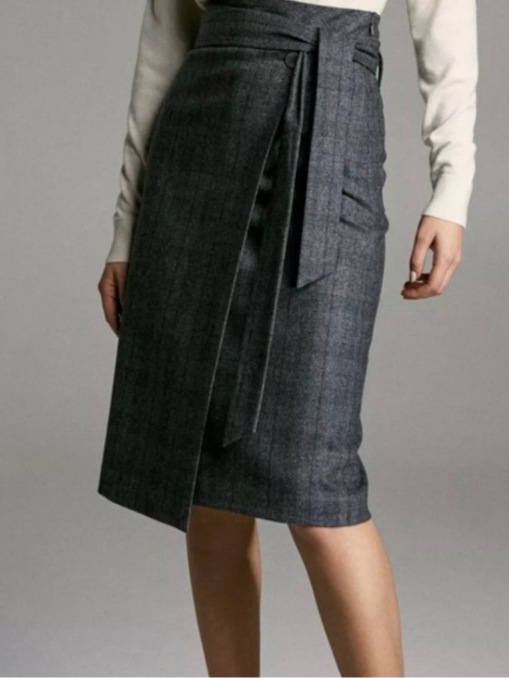 Aritzia Babaton Karl Wool Cashmere Plaid Skirt Size 0